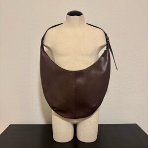 Madewell Leather The Essential Curve Shoulder Bag, Brown